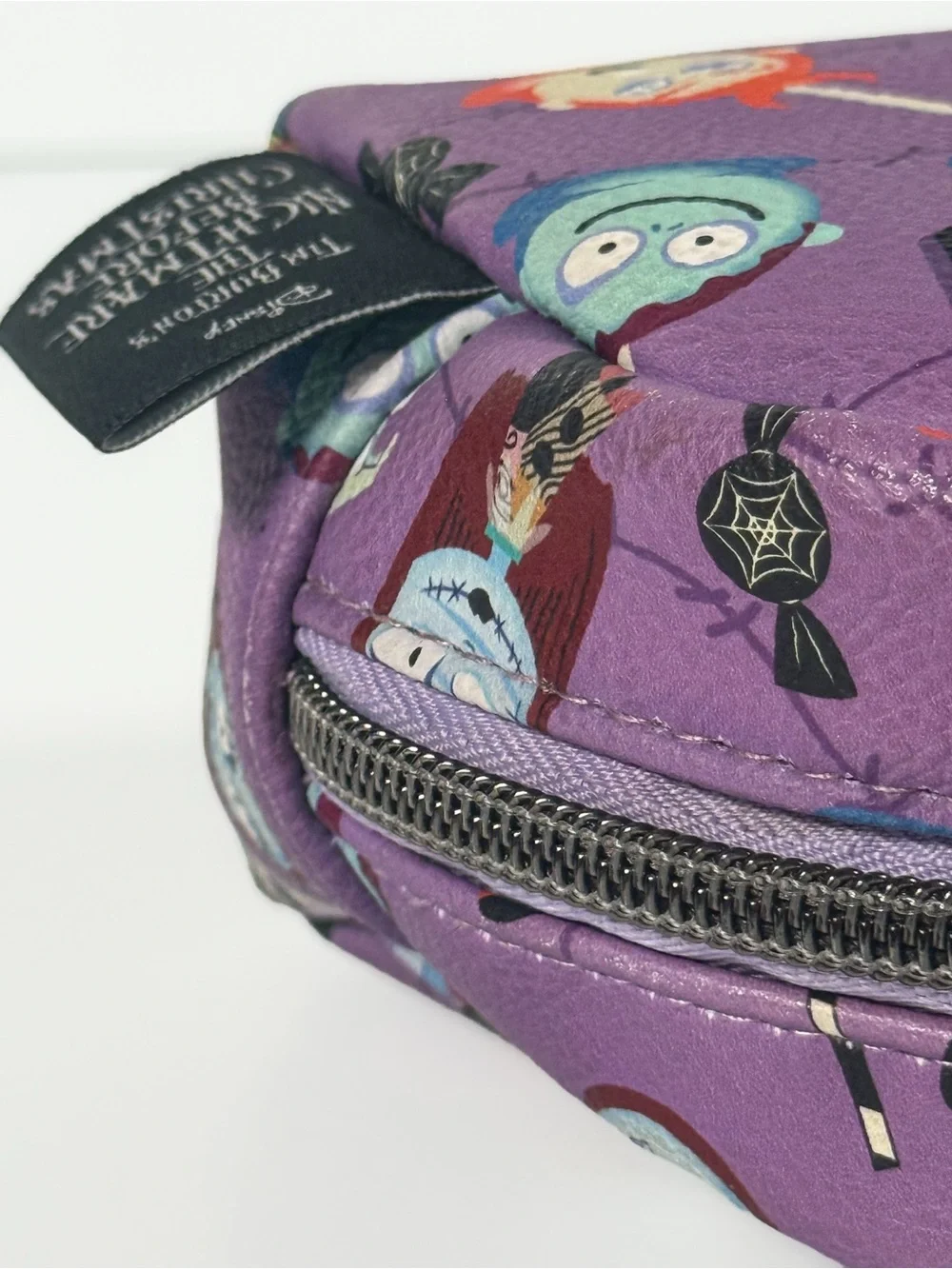 Disney Loungefly Nightmare Before Christmas Purple Character Makeup Bag